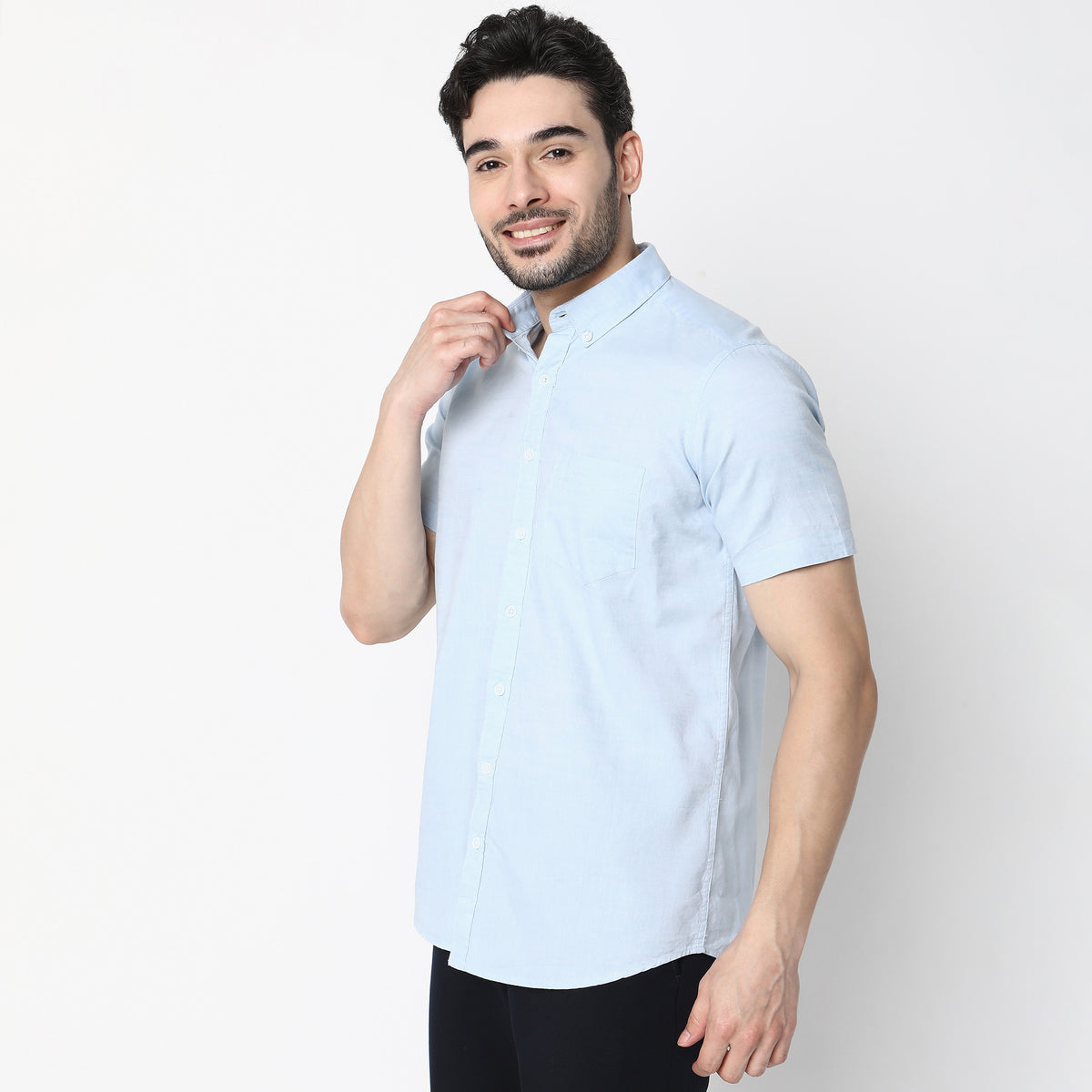 Regular Fit Solid Shirt