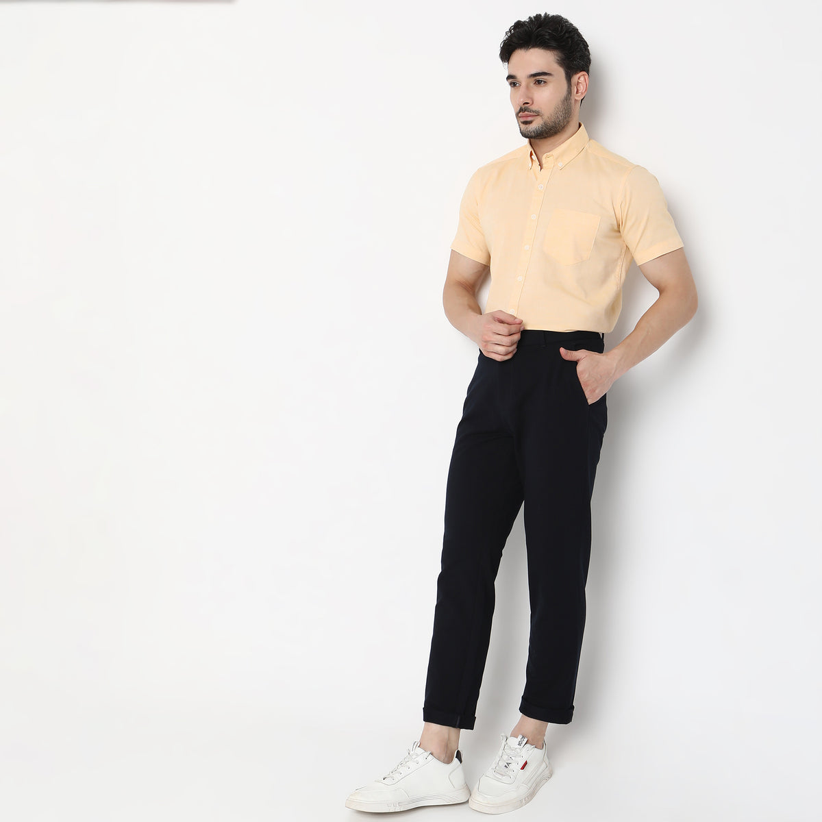 Regular Fit Solid Shirt