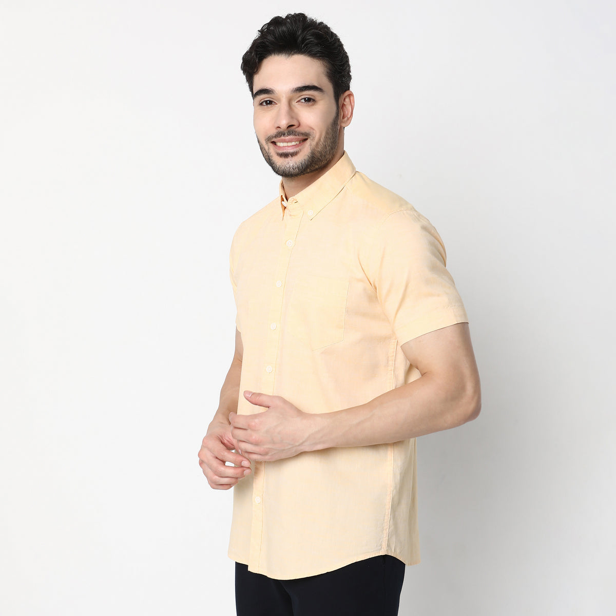 Regular Fit Solid Shirt