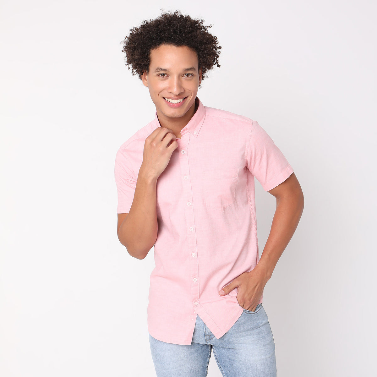 Regular Fit Solid Shirt