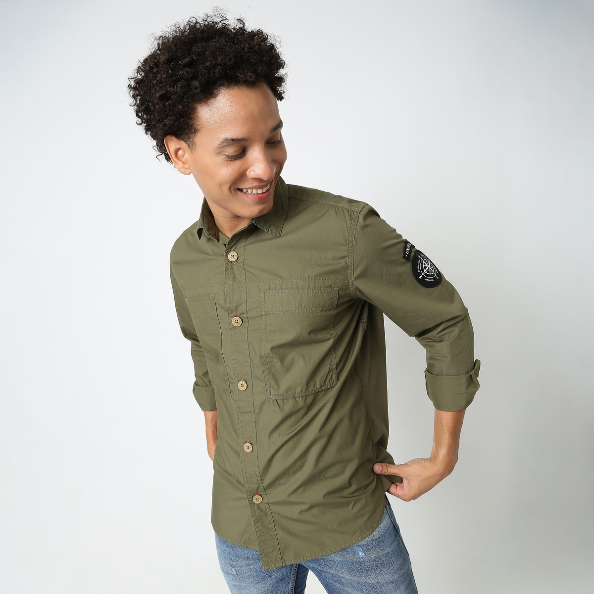 Regular Fit Solid Shirt