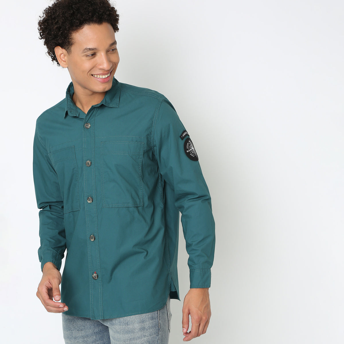 Regular Fit Solid Shirt