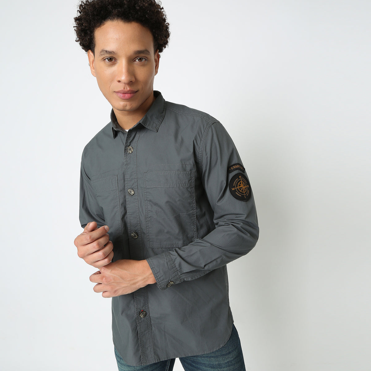 Regular Fit Solid Shirt