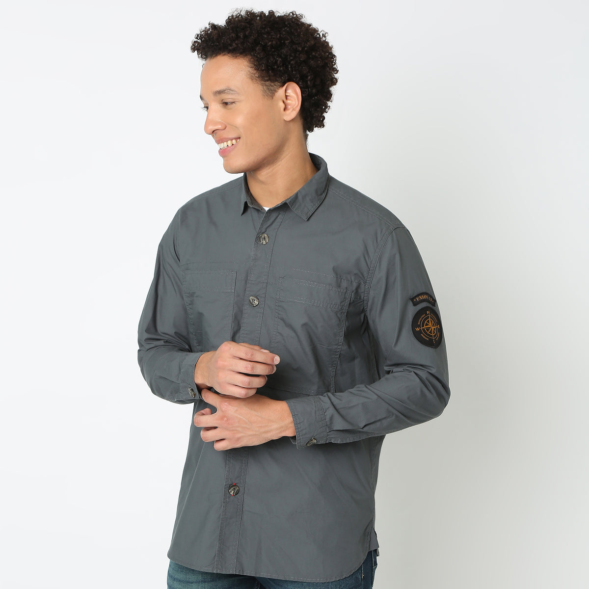 Regular Fit Solid Shirt