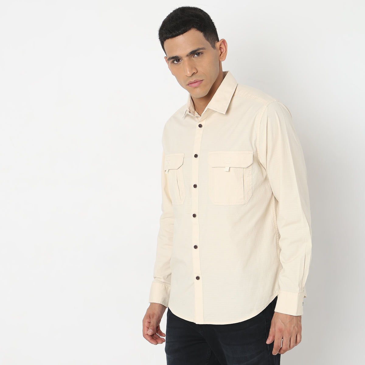 Regular Fit Solid Shirt