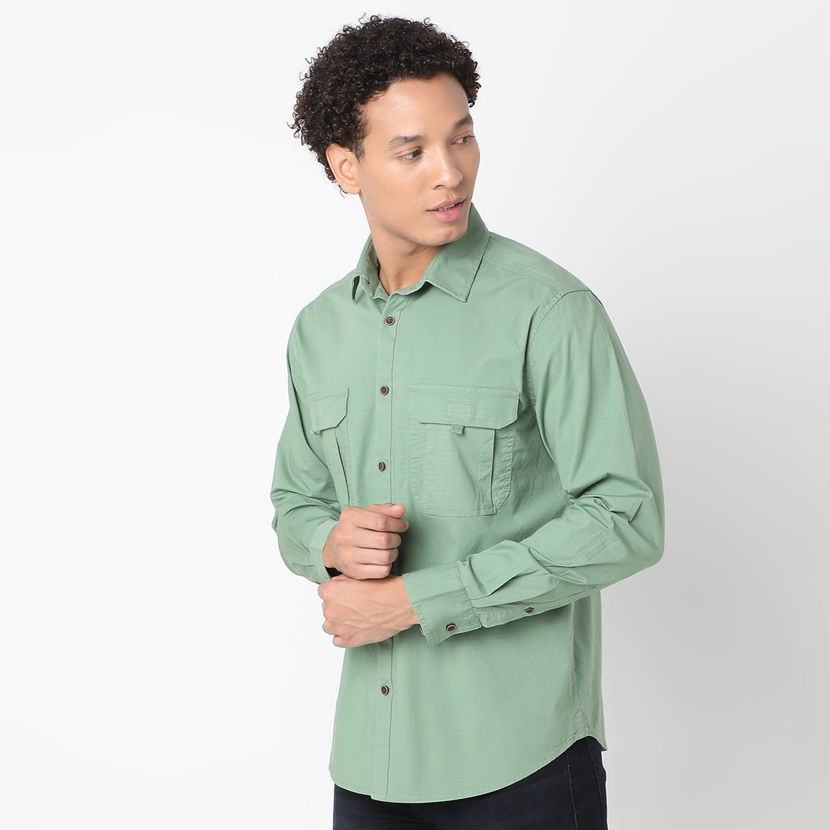 Regular Fit Solid Shirt