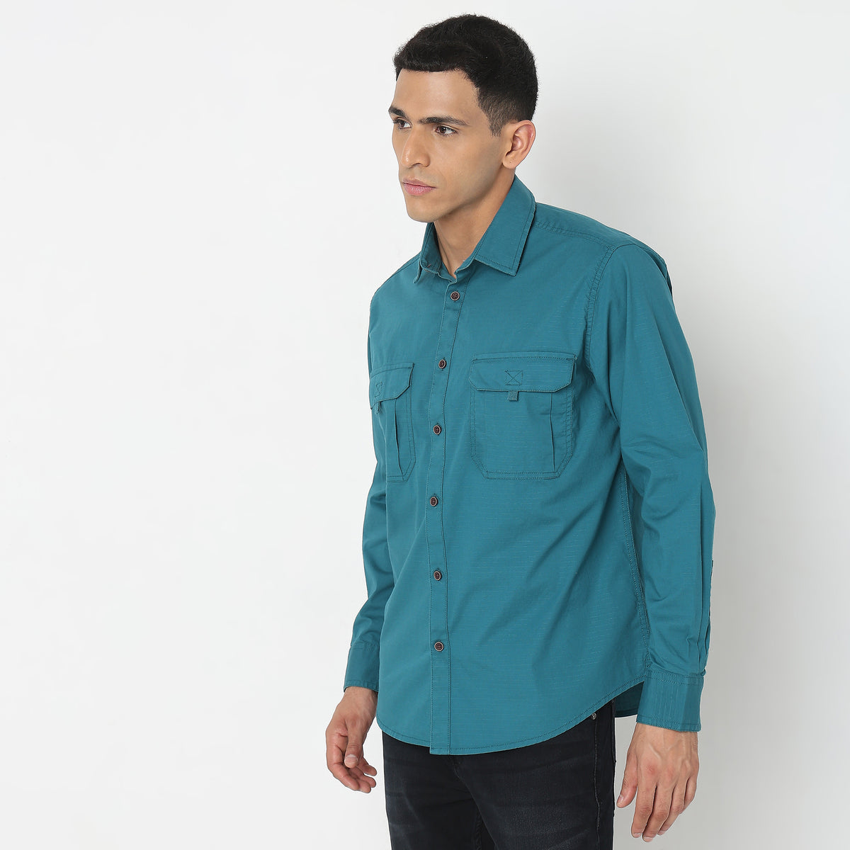 Regular Fit Solid Shirt