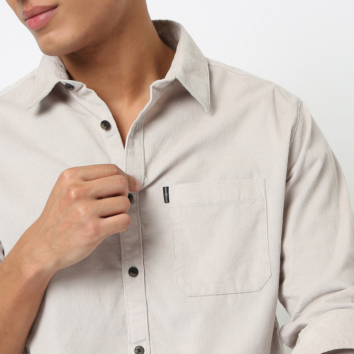 Slim Fit Solid Shirt