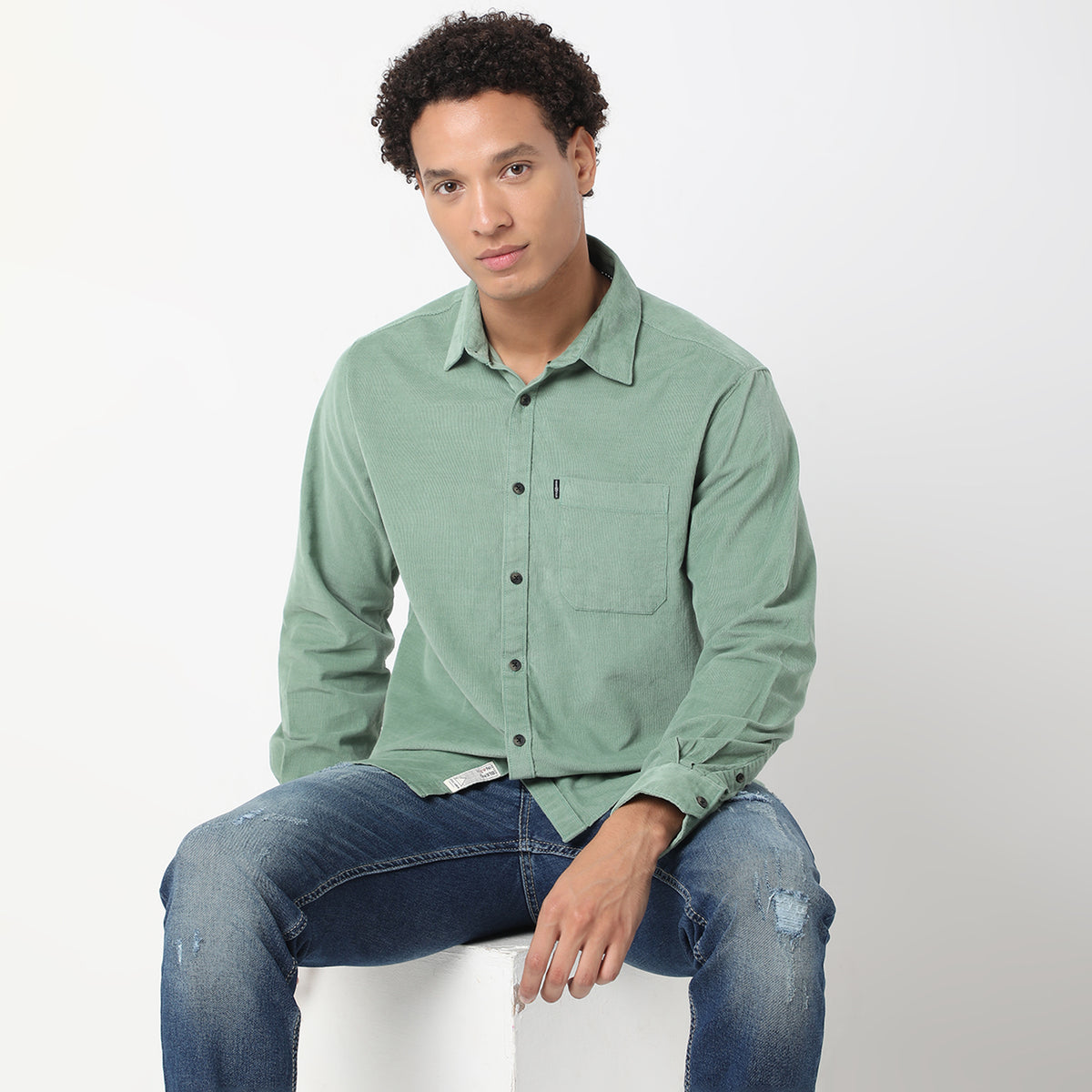 Slim Fit Solid Shirt