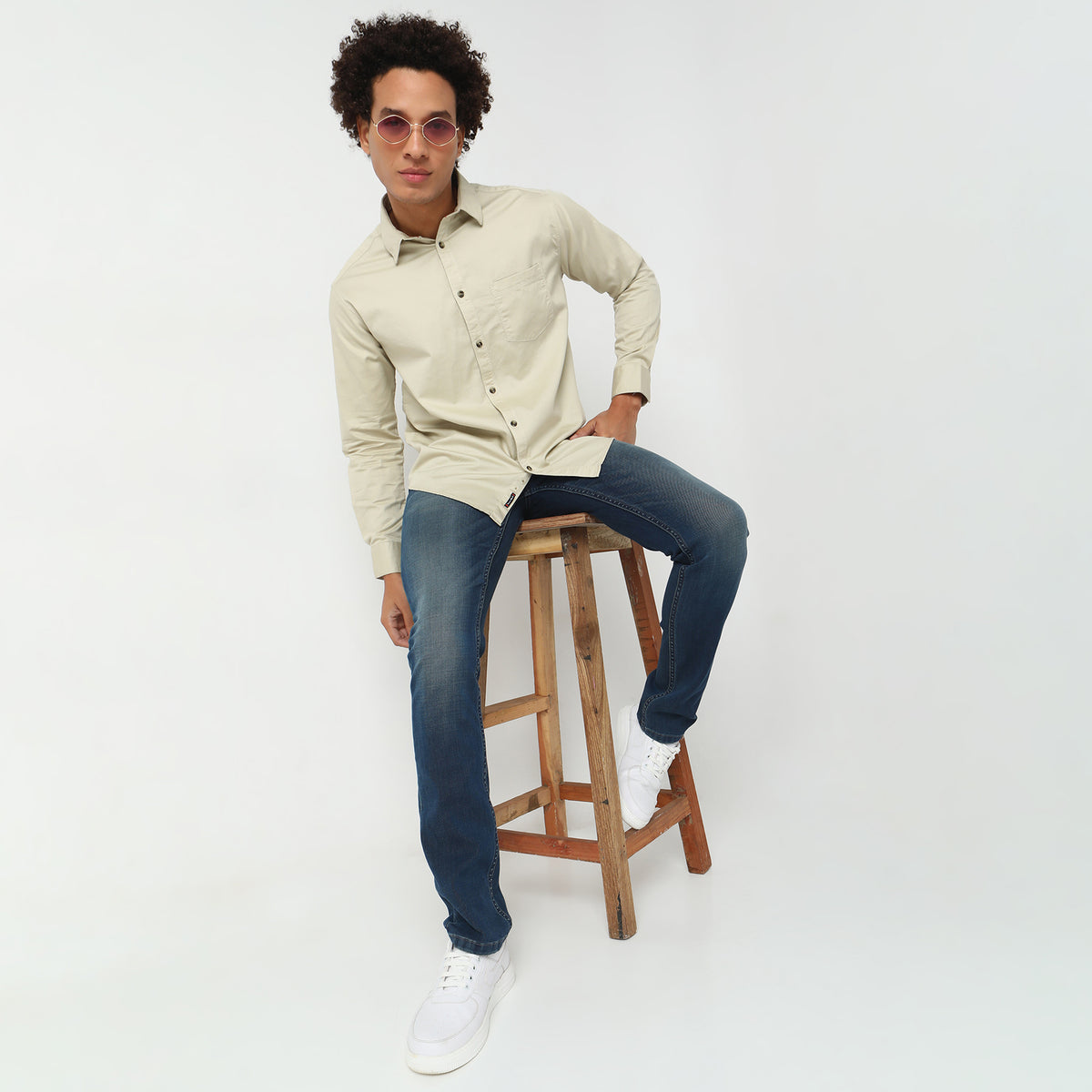 Regular Fit Solid Shirt