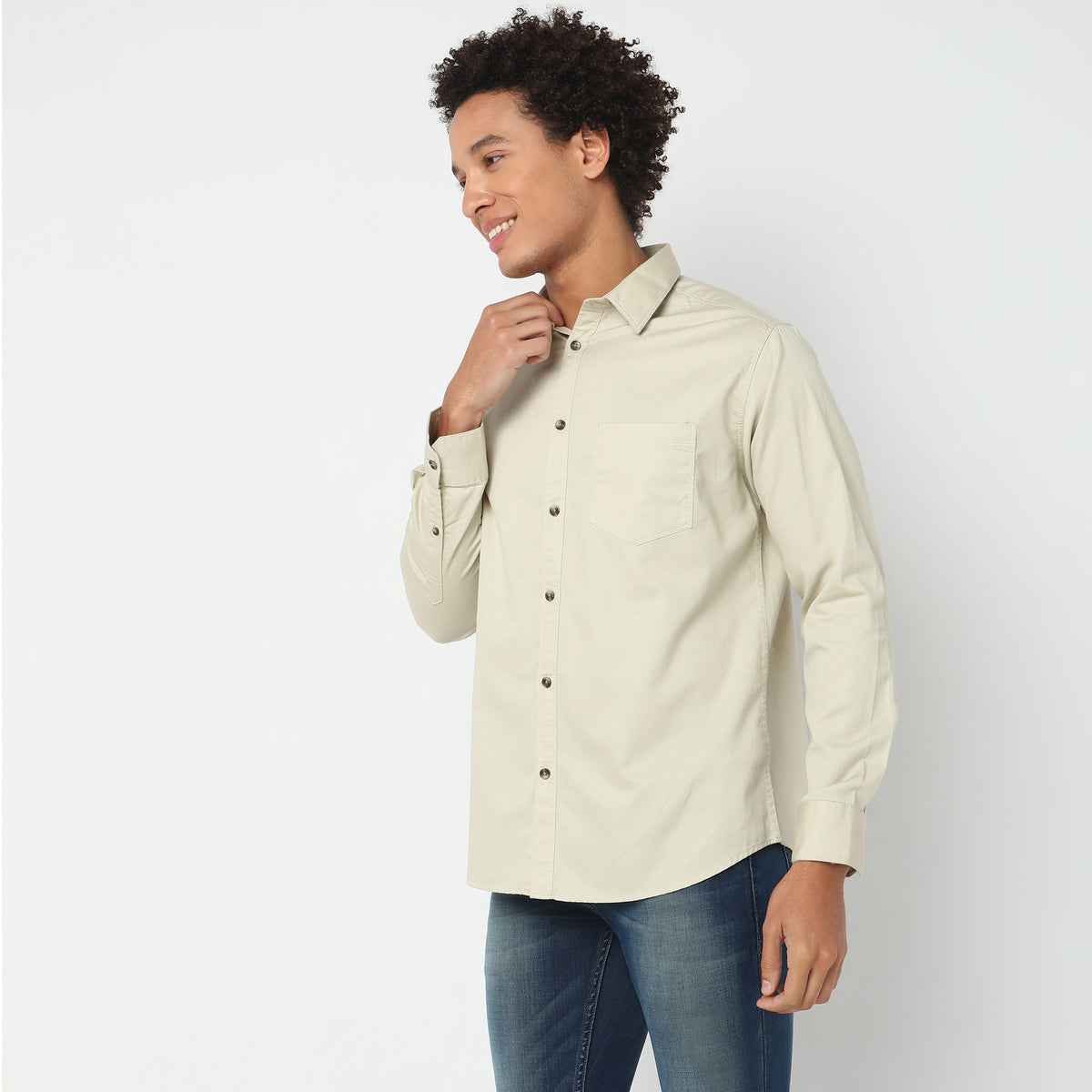 Regular Fit Solid Shirt