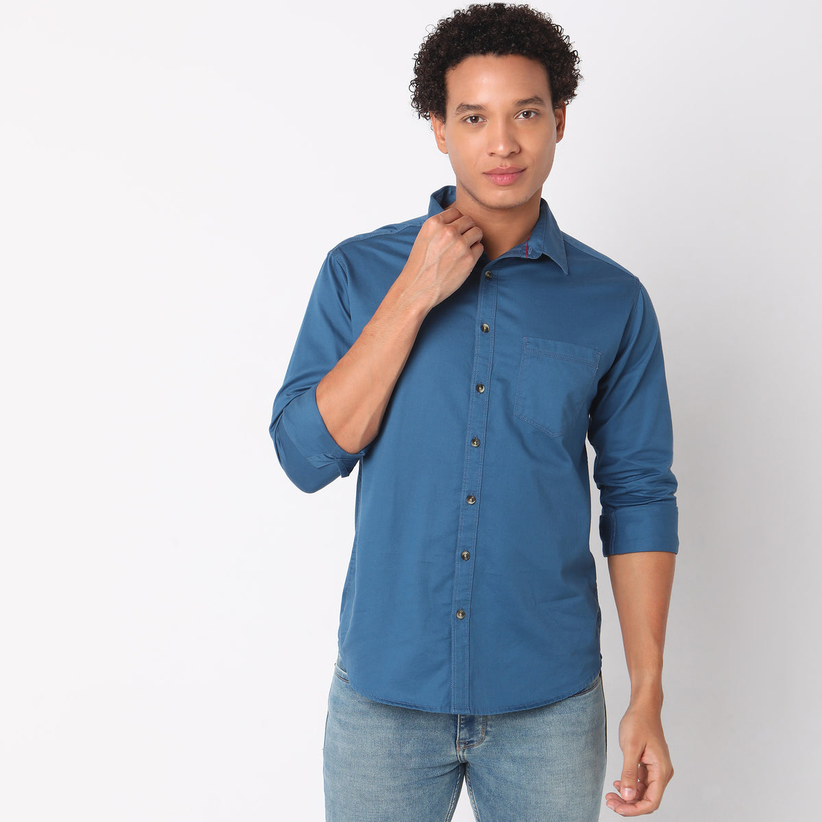 Regular Fit Solid Shirt