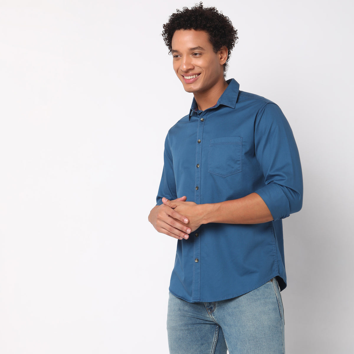 Regular Fit Solid Shirt