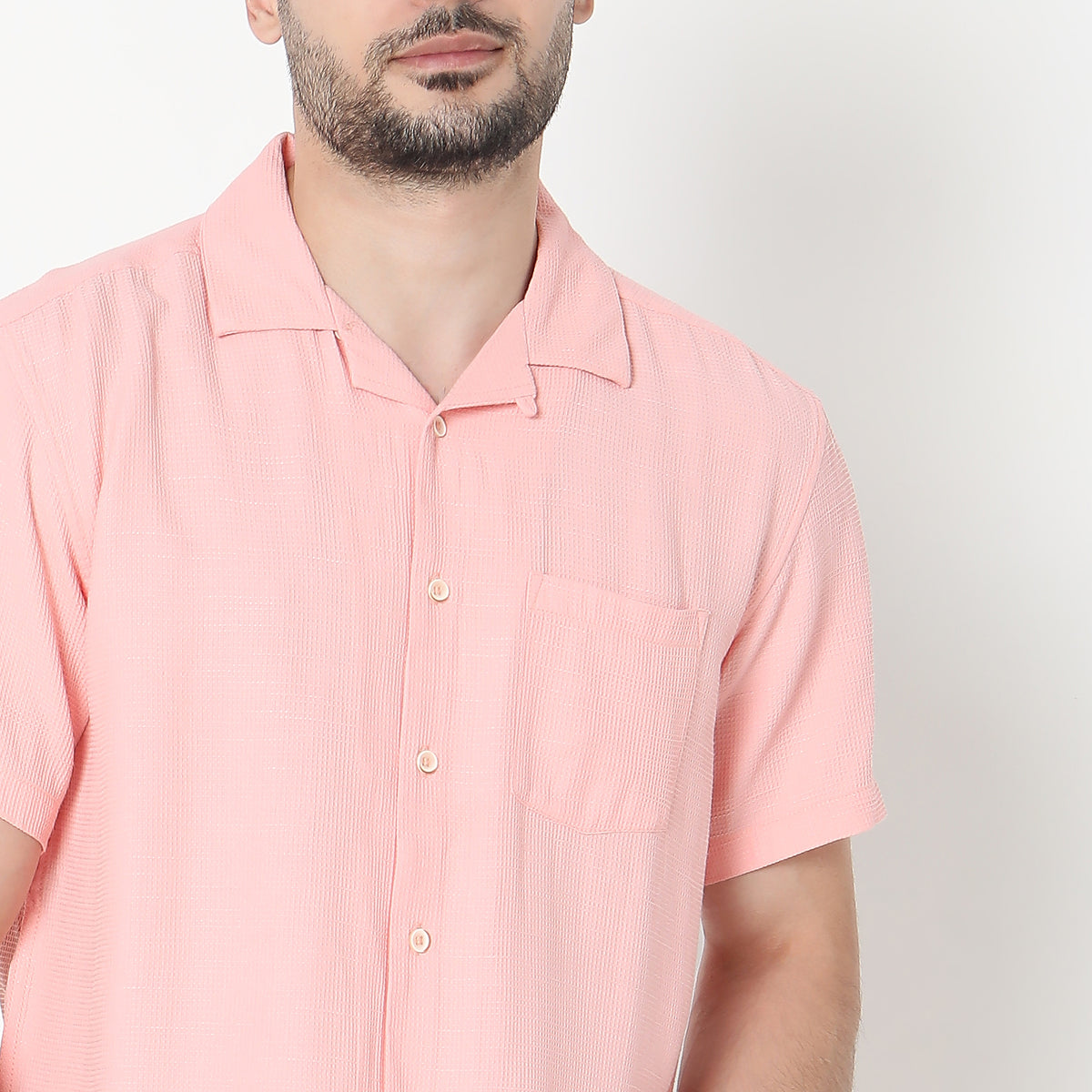 Regular Fit Solid Shirt