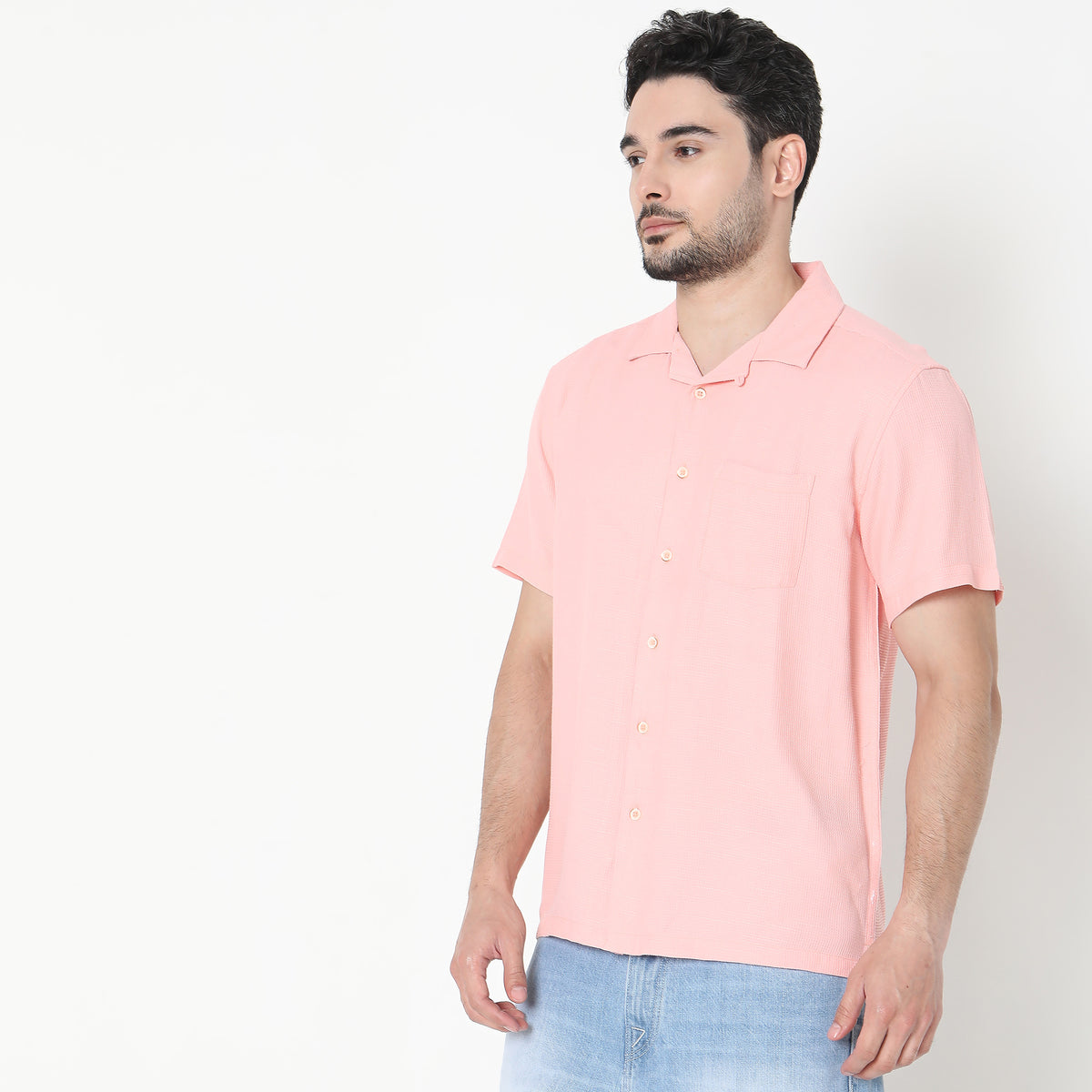 Regular Fit Solid Shirt