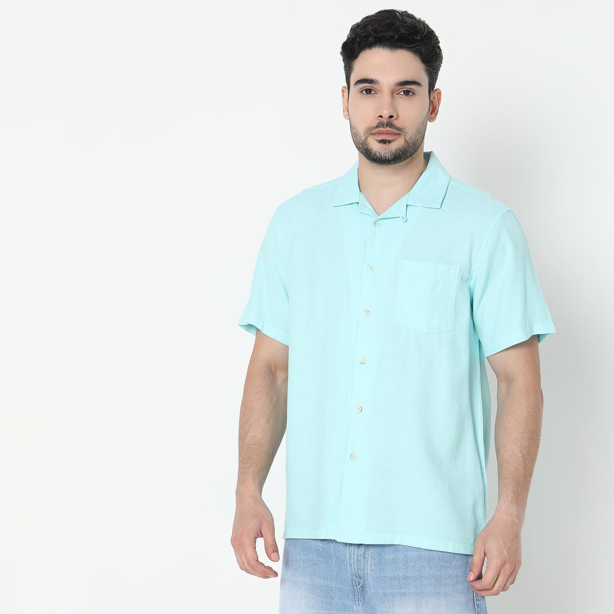 Regular Fit Solid Shirt