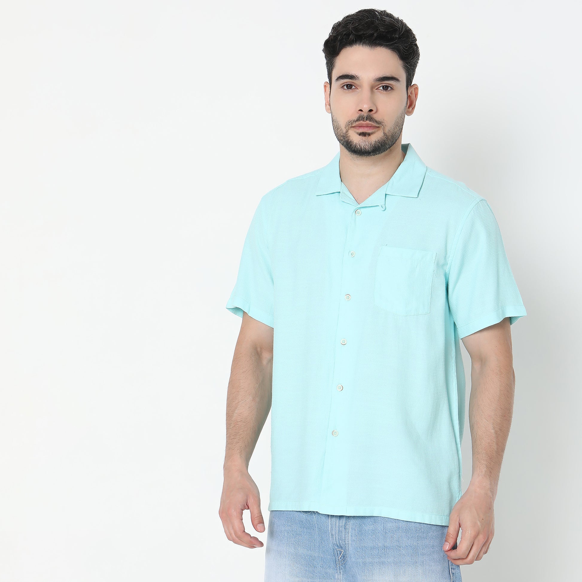 Regular Fit Solid Shirt