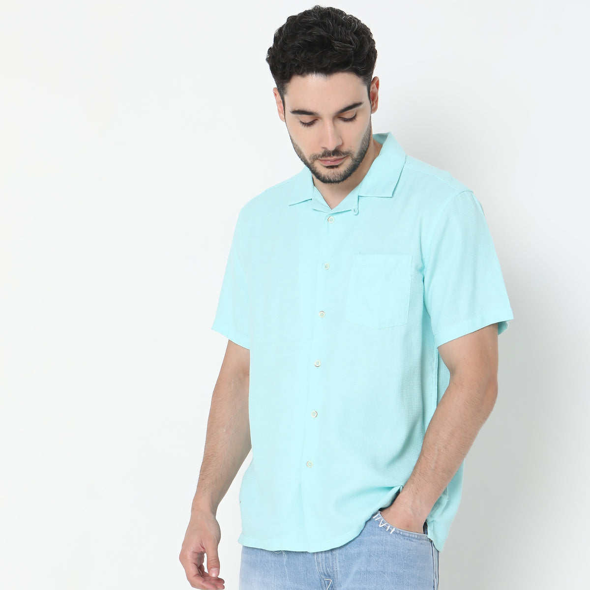 Regular Fit Solid Shirt