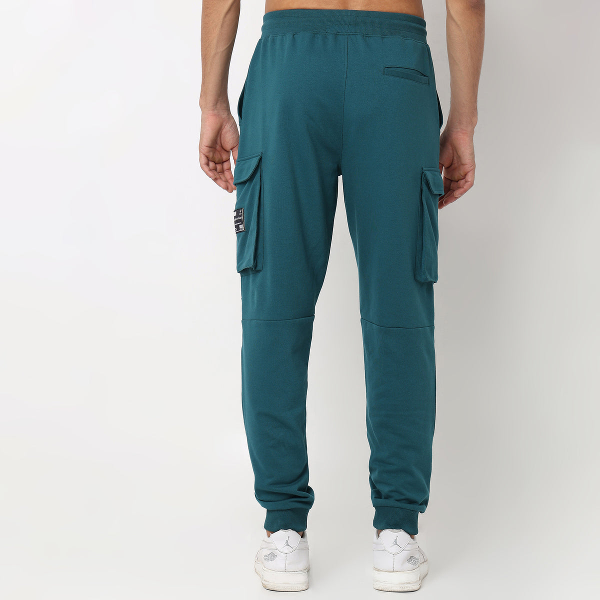 Oversize Solid Mid Rise Trackpants