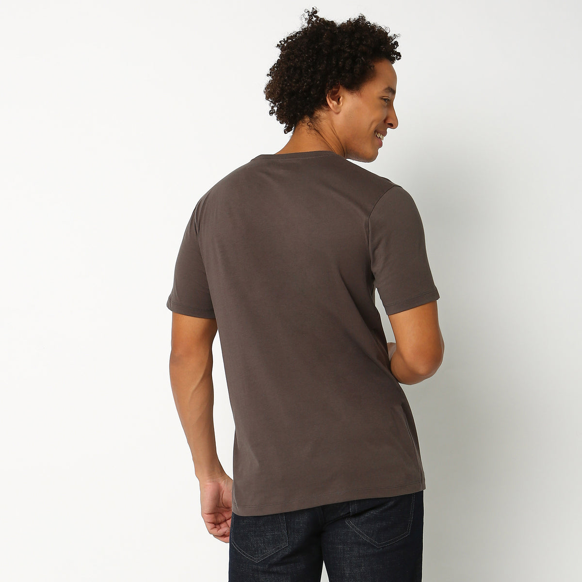 Men Wearing Regular Fit Graphic T-Shirt