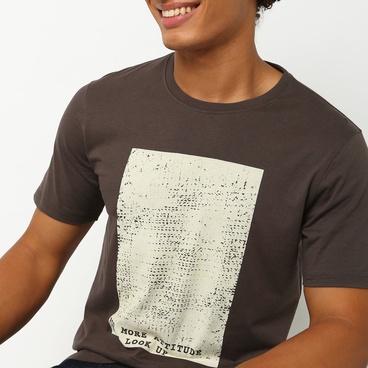 Men Wearing Regular Fit Graphic T-Shirt