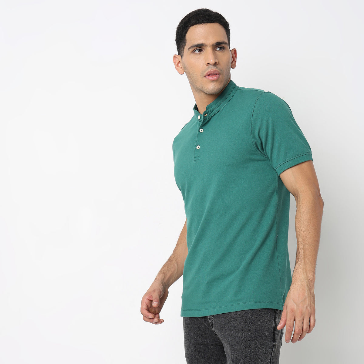 Regular Fit Solid T-Shirt