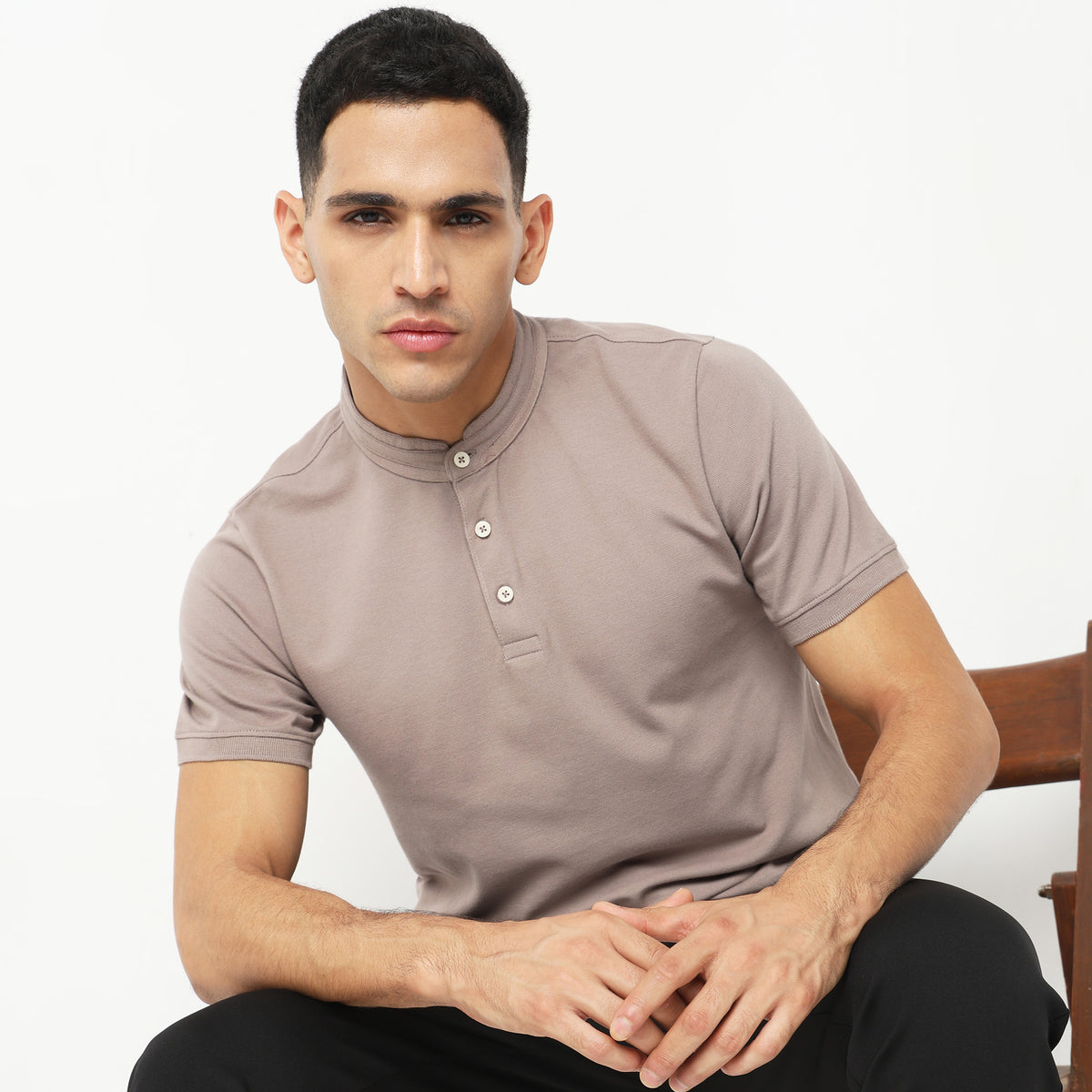 Regular Fit Solid T-Shirt