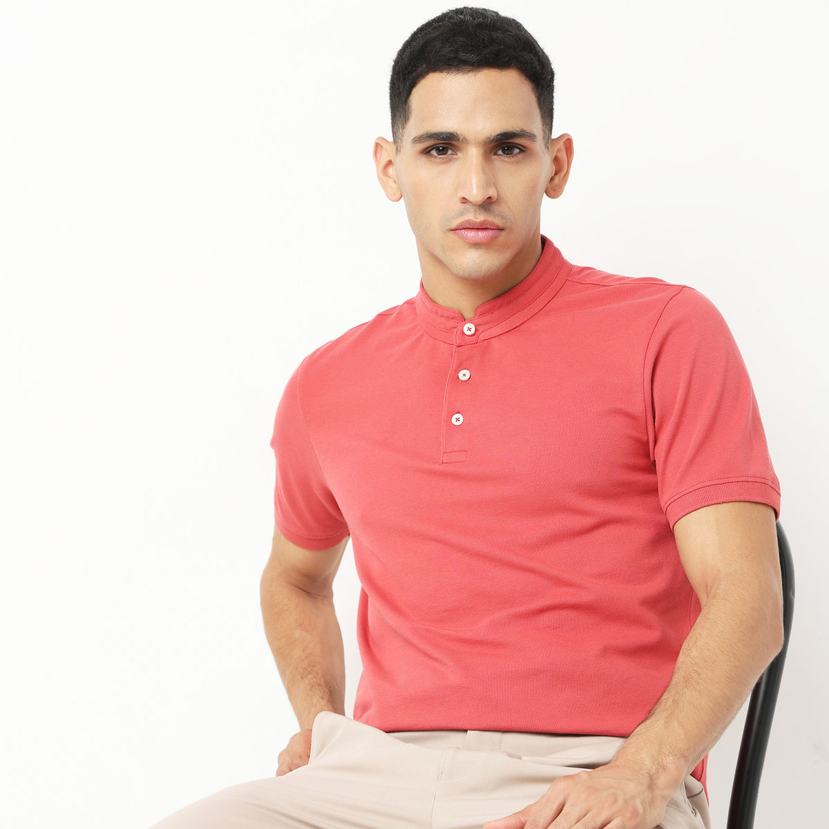 Regular Fit Solid T-Shirt