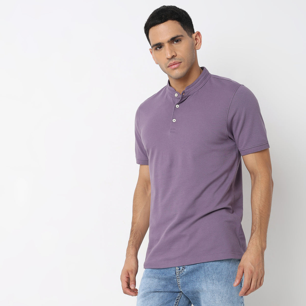 Regular Fit Solid T-Shirt