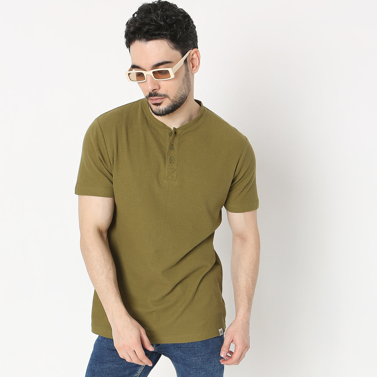 Regular Fit Solid T-Shirt