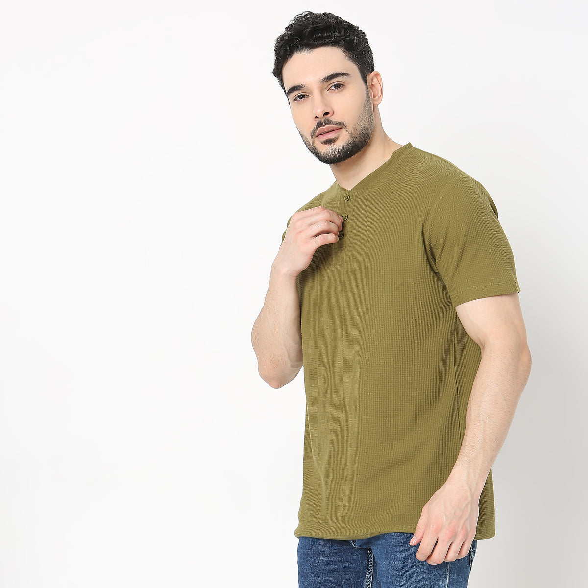 Regular Fit Solid T-Shirt