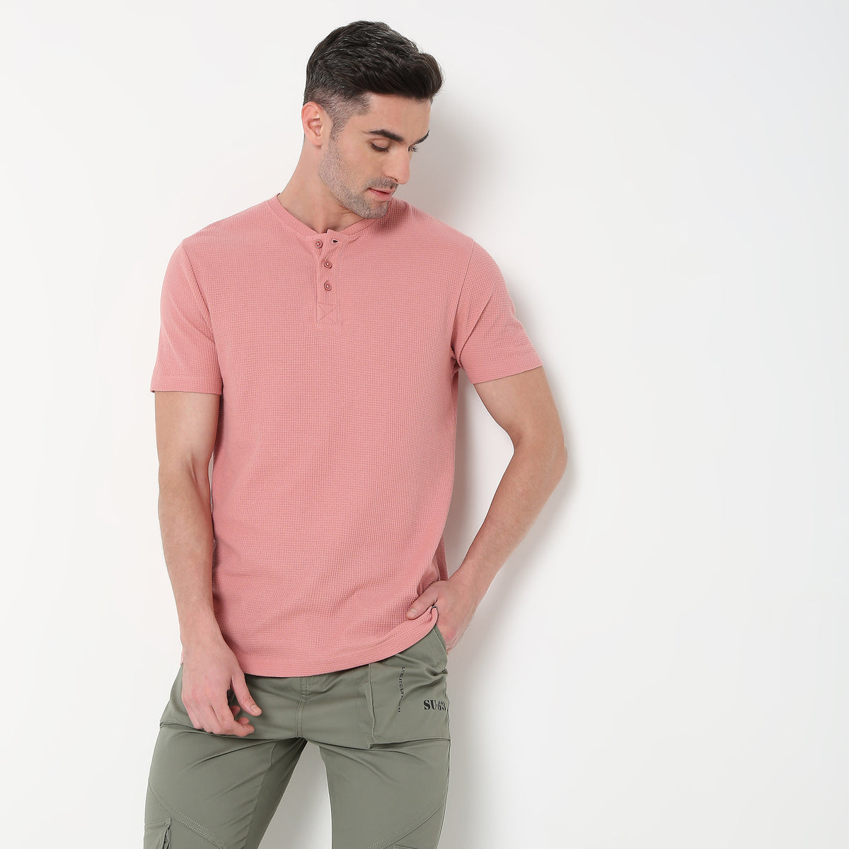 Regular Fit Solid T-Shirt