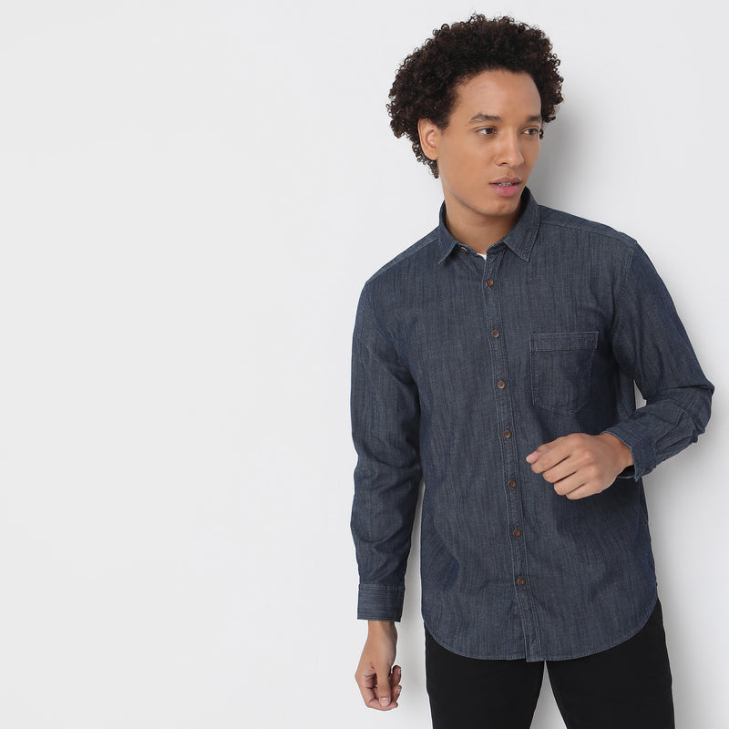 Regular Fit Solid Shirt