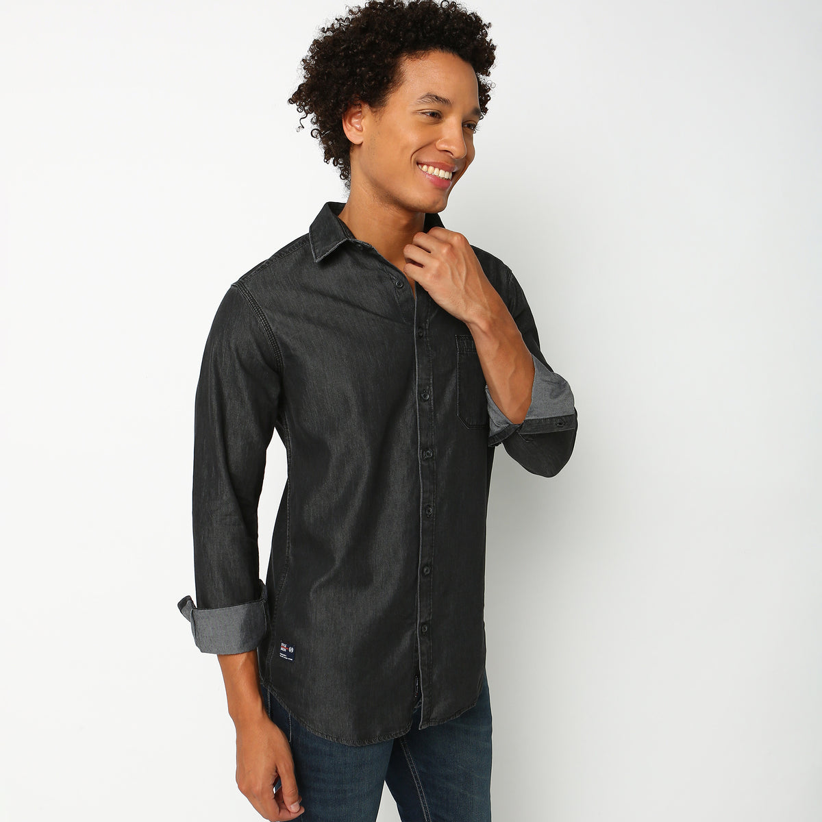 Slim Fit Solid Shirt