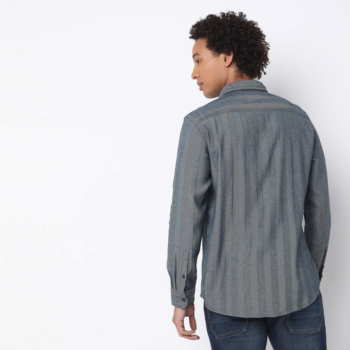 Regular Fit Herringbone Shirt