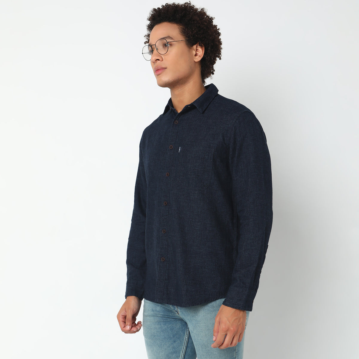 Regular Fit Solid Shirt