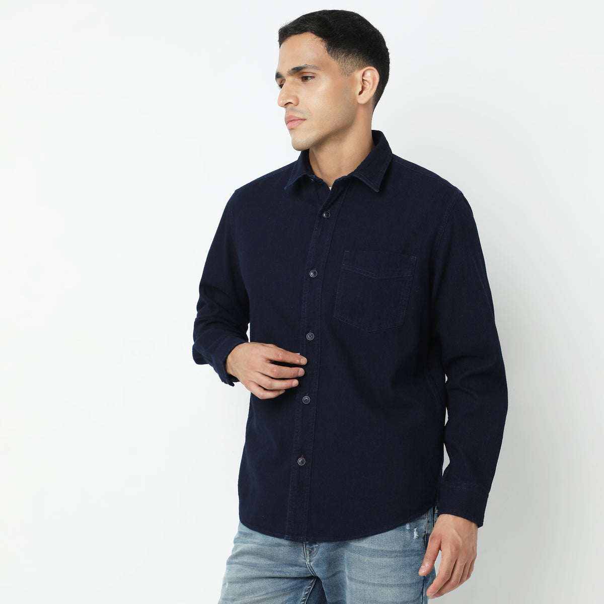 Regular Fit Solid Shirt