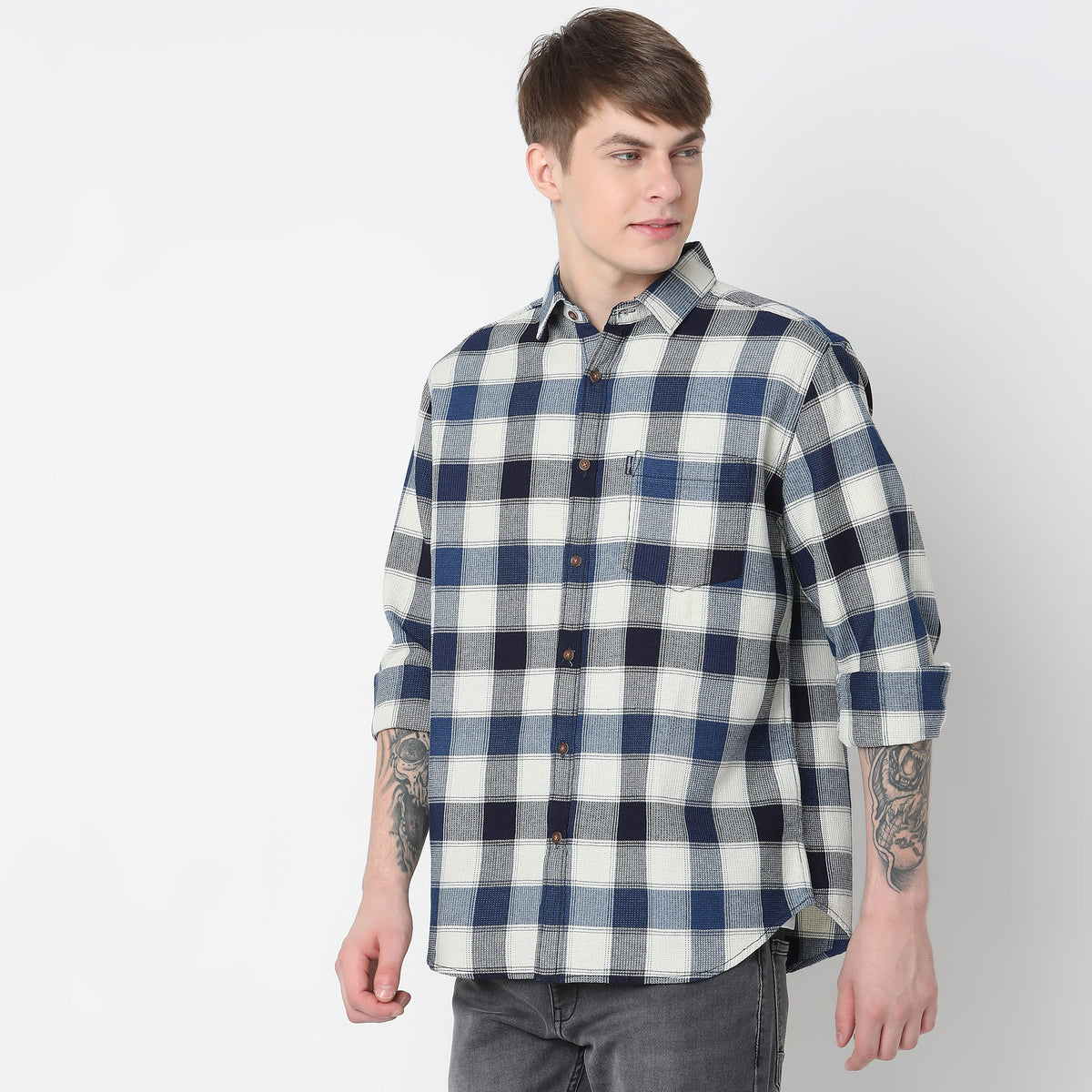 Regular Fit Checkered Shirt