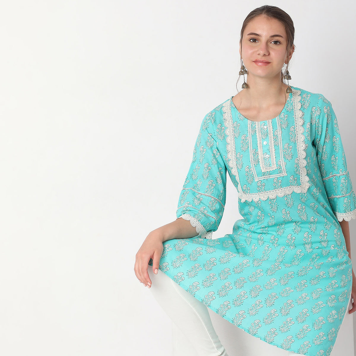 Straight Fit Printed Kurta