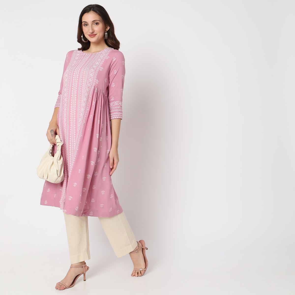 Flare Fit Printed Kurta