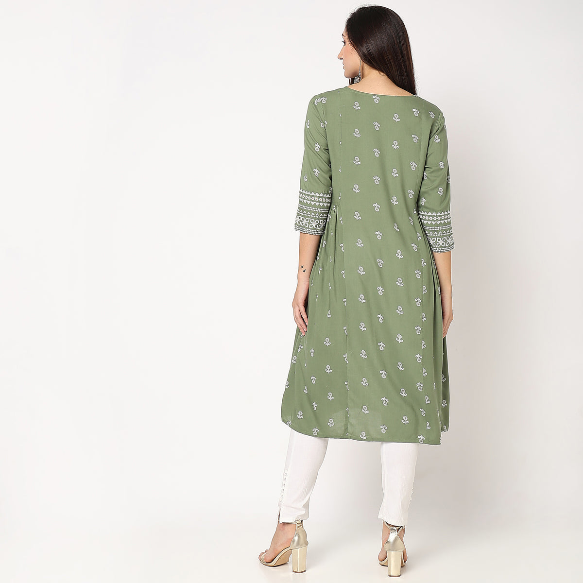 Flare Fit Printed Kurta