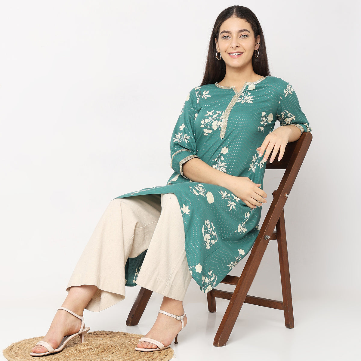 Flare Fit Printed Kurta