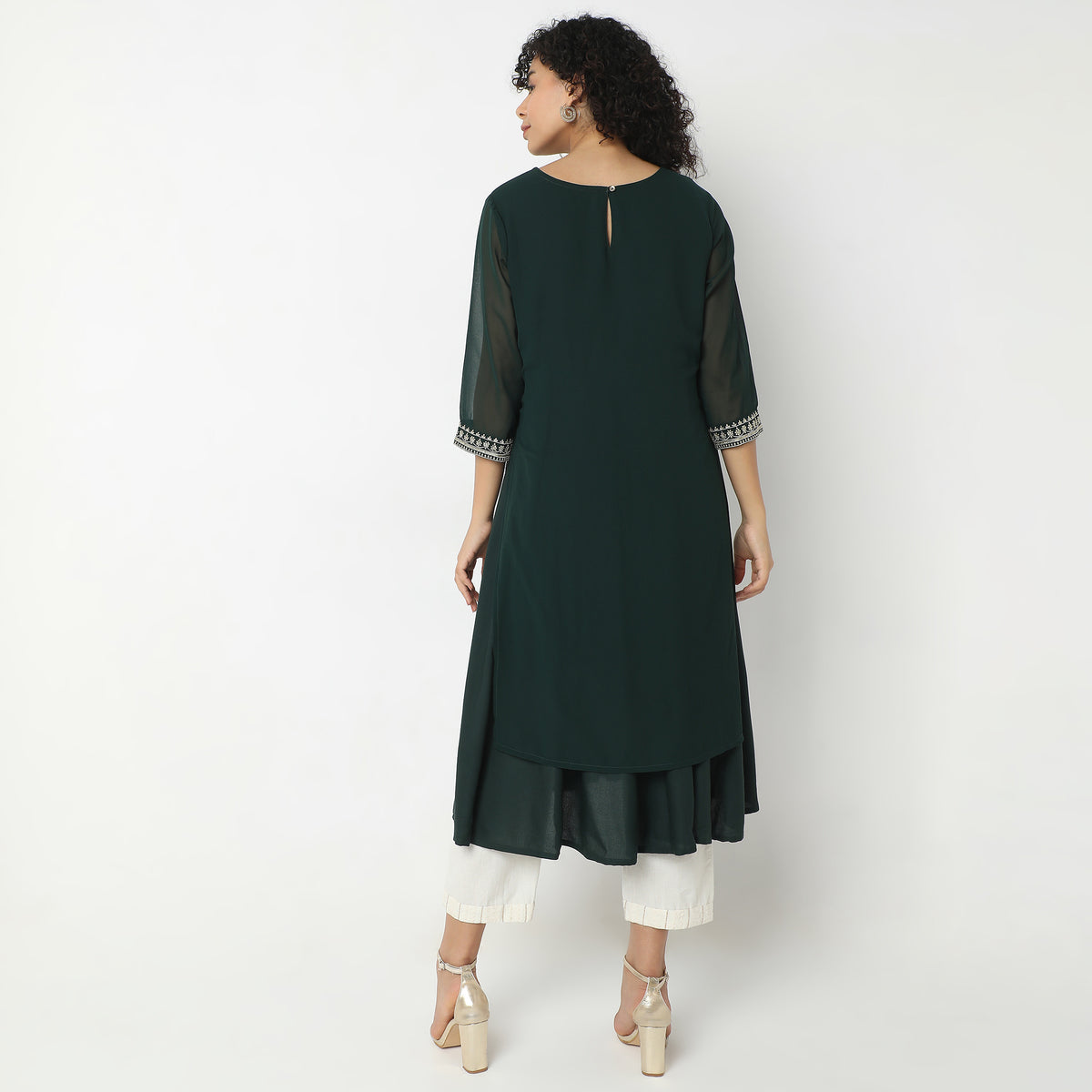 Flare Fit Embellished Kurta