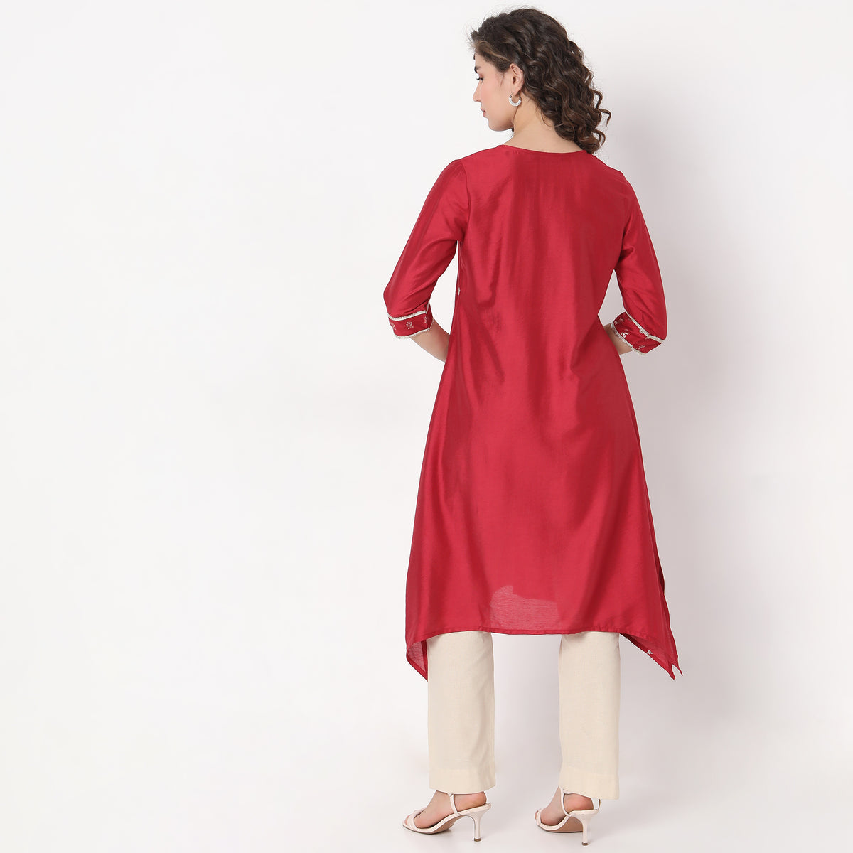 Flare Fit Embellished Kurta