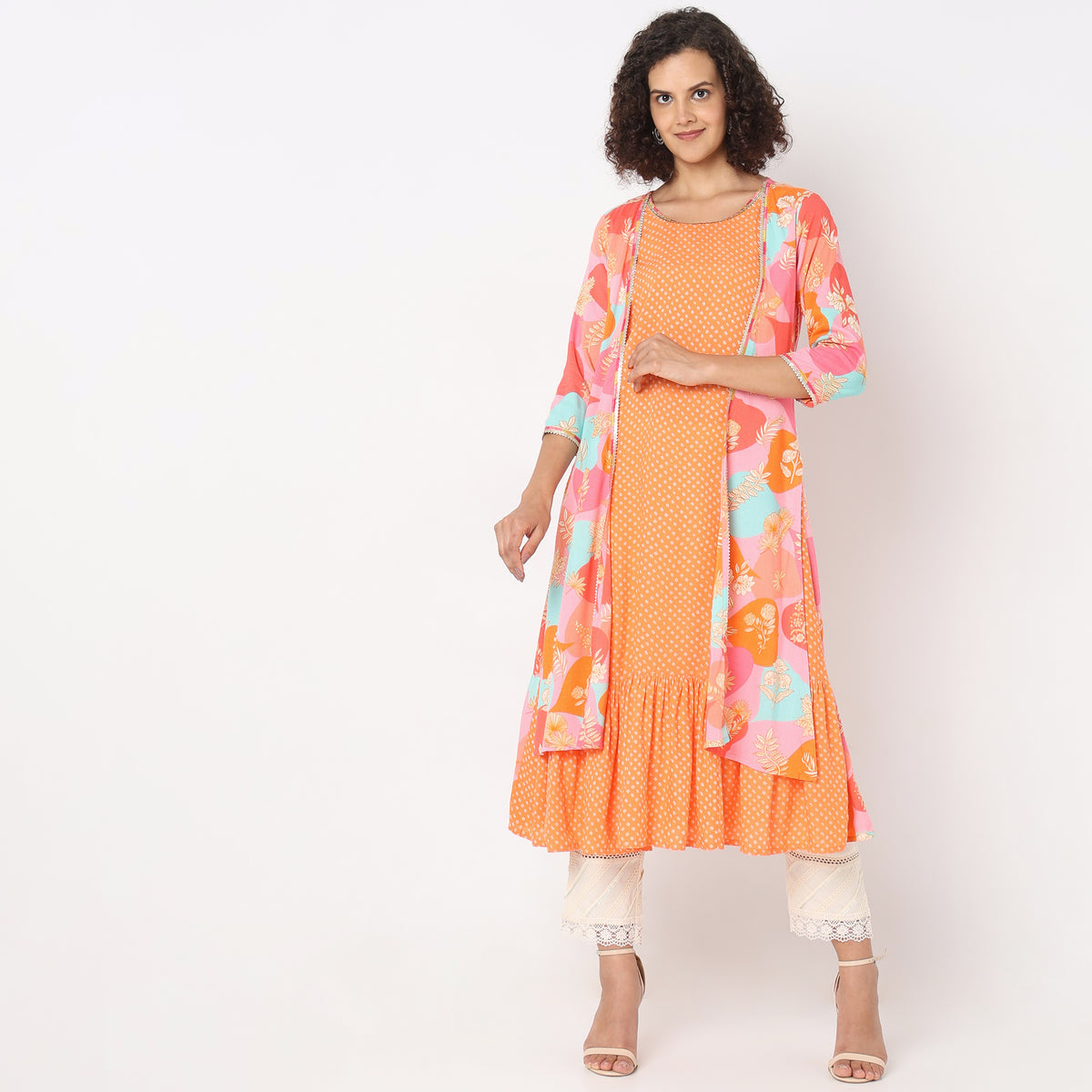 Flare Fit Printed Kurta