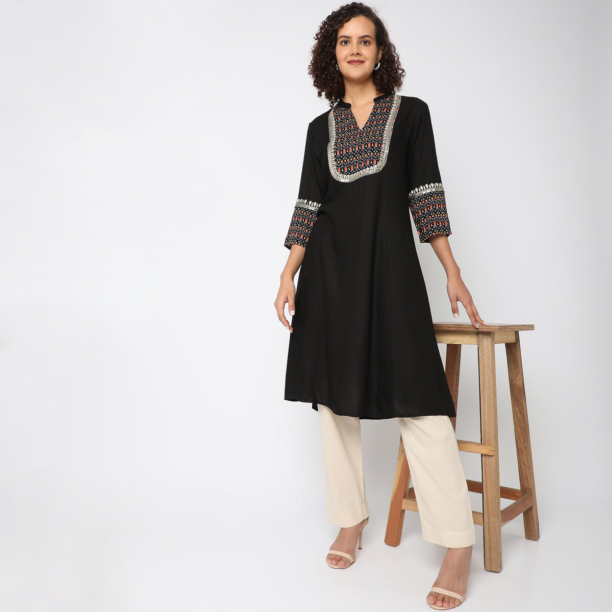 Flare Fit Printed Kurta