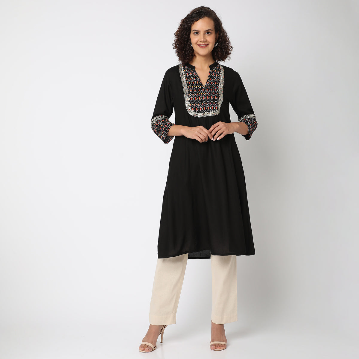 Flare Fit Printed Kurta