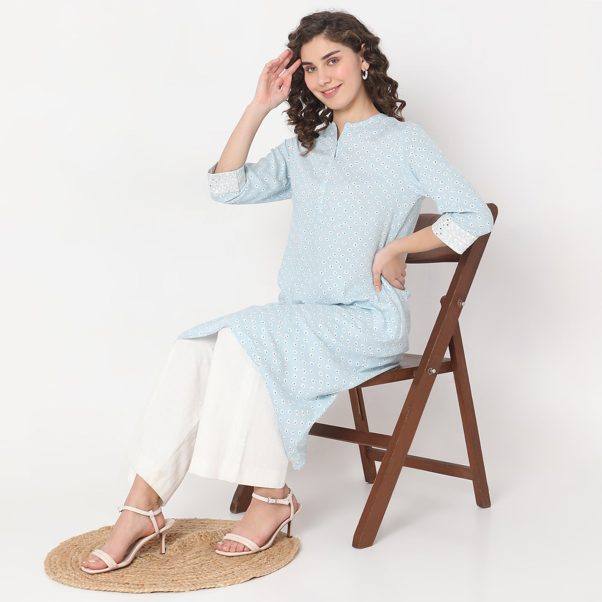 Flare Fit Printed Kurta