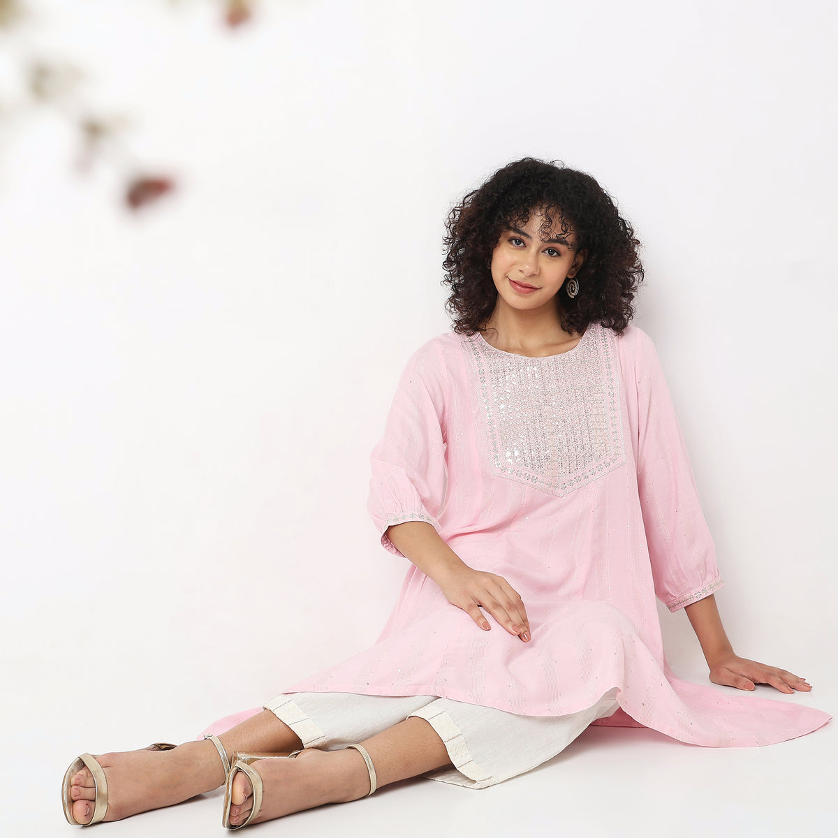 Flare Fit Embellished Kurta