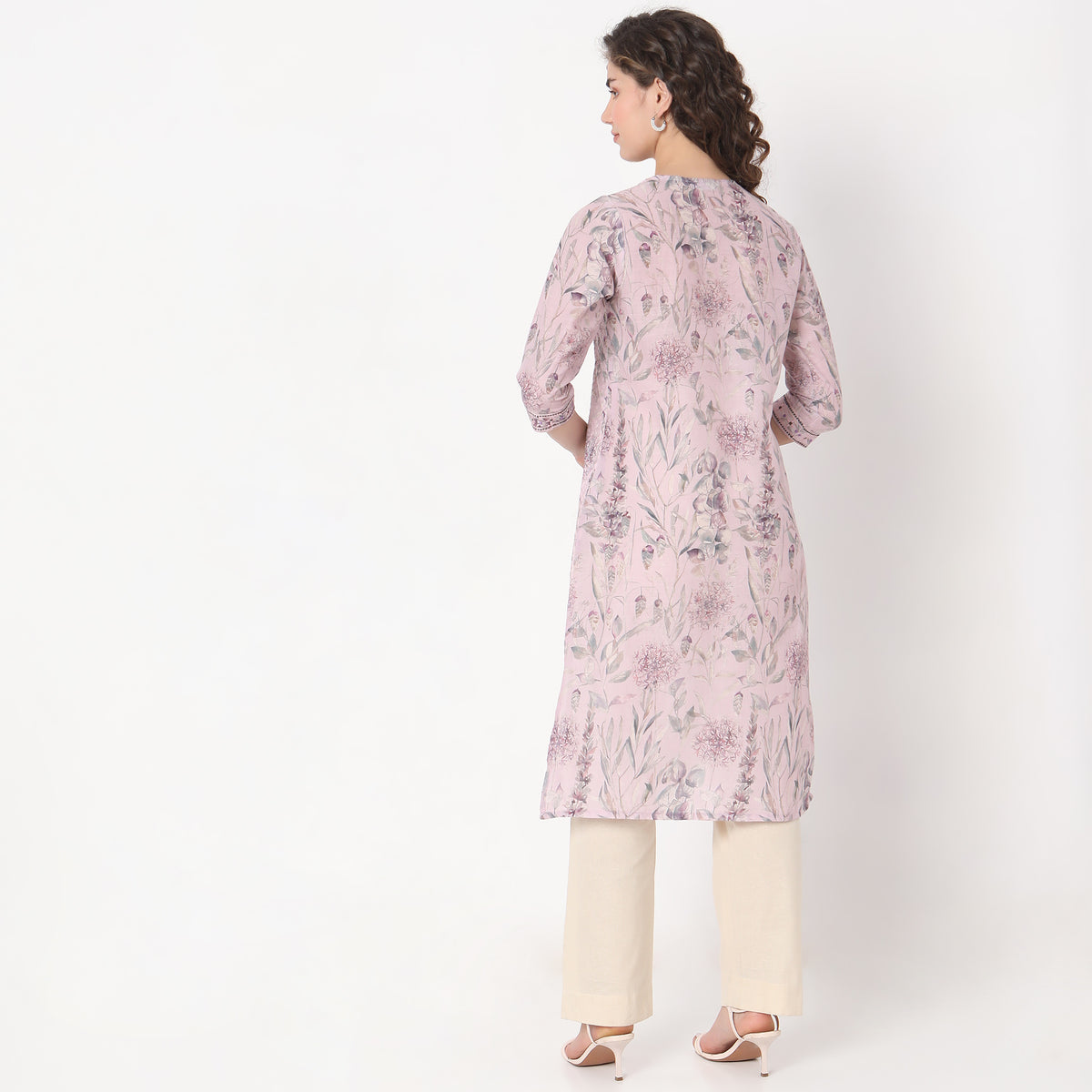 Straight Fit Floral Kurta